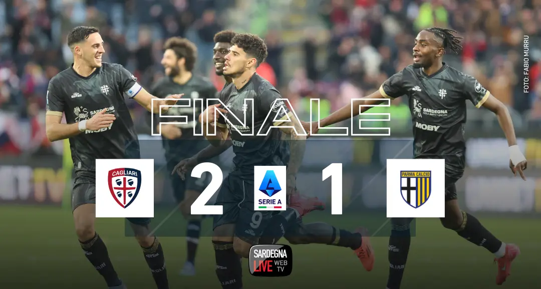 Cagliari-Parma 2-1, tre punti d'oro per i rossoblù