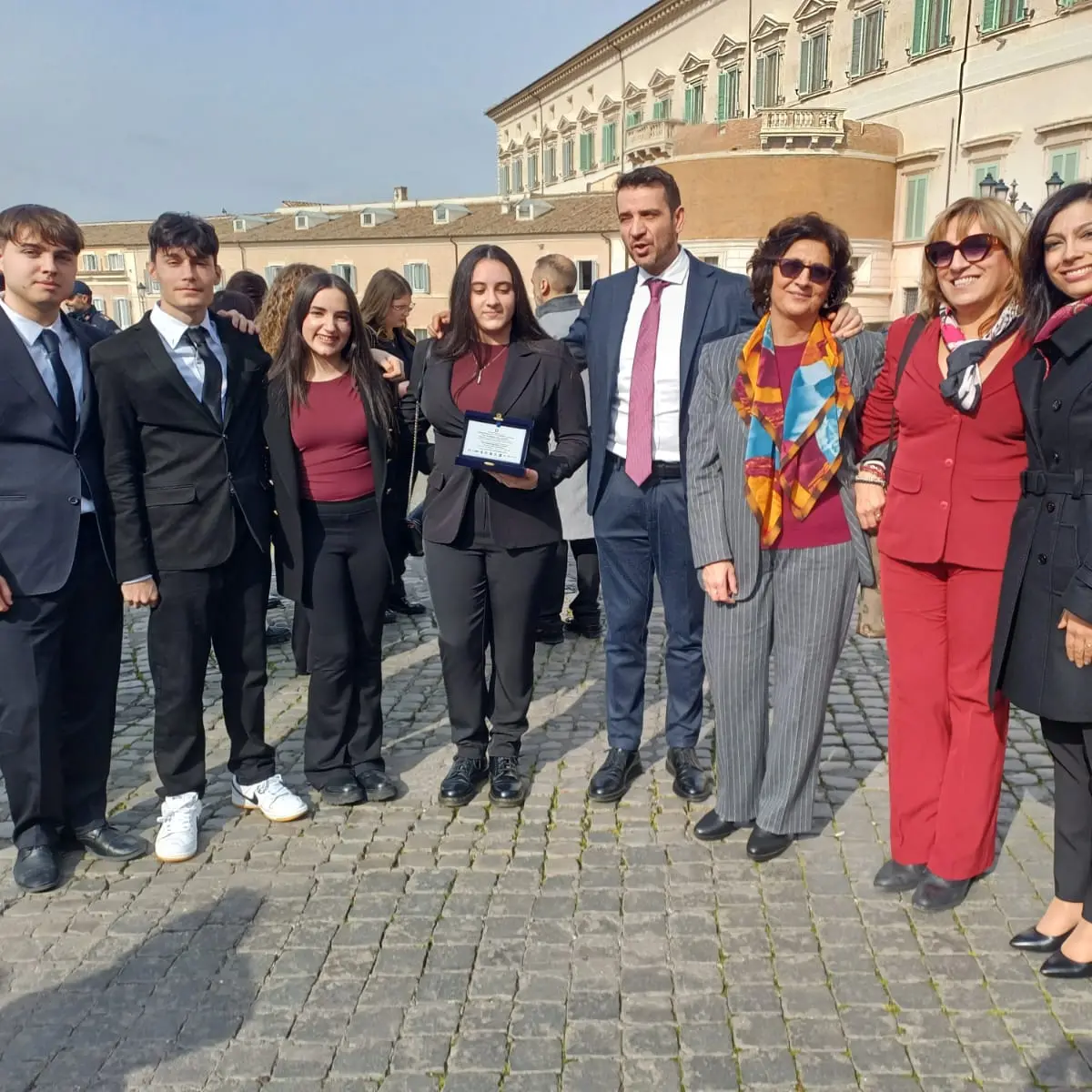 La classe 5ª P del Liceo Gramsci di Olbia premiata al Quirinale