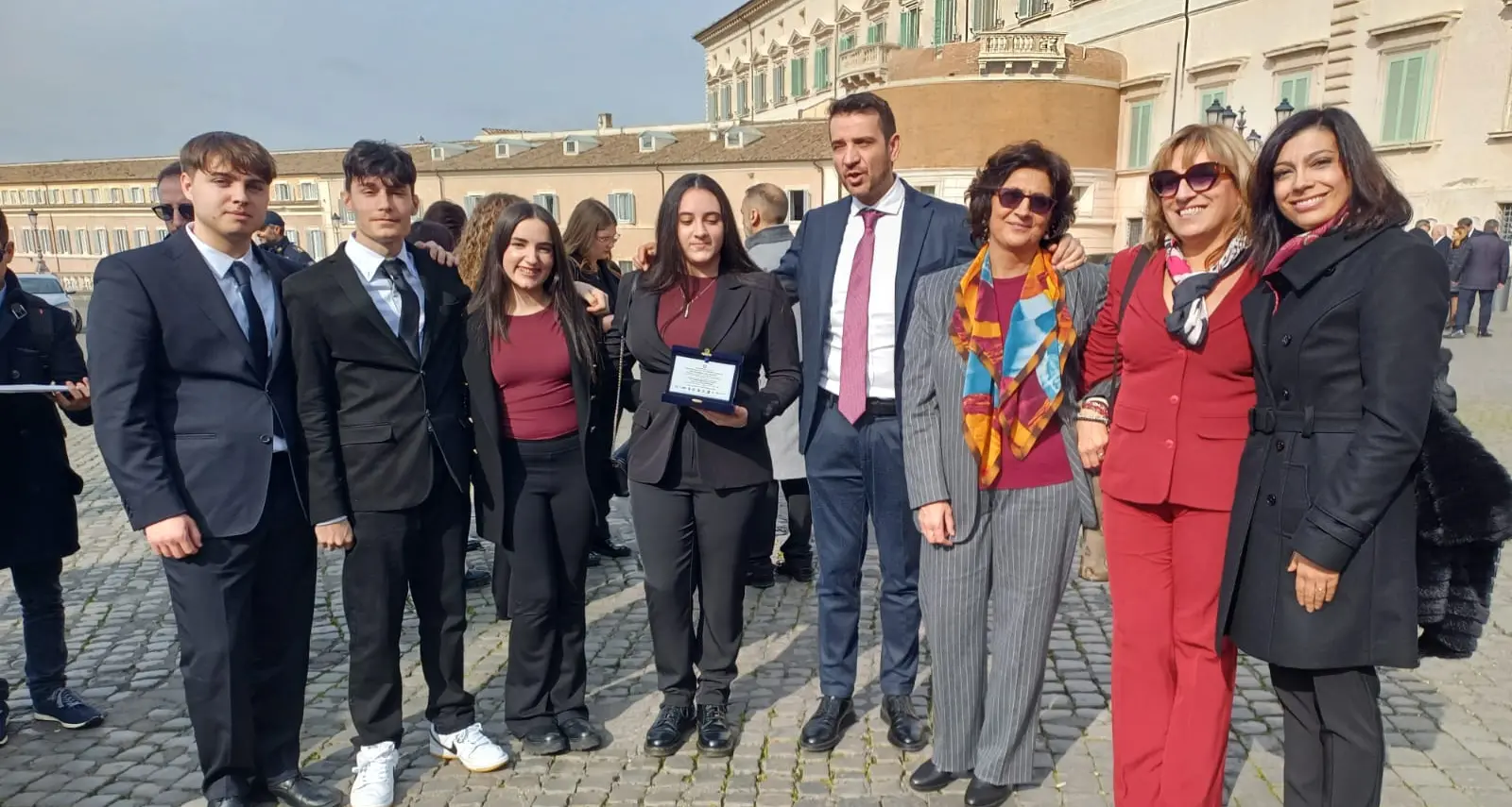 La classe 5ª P del Liceo Gramsci di Olbia premiata al Quirinale