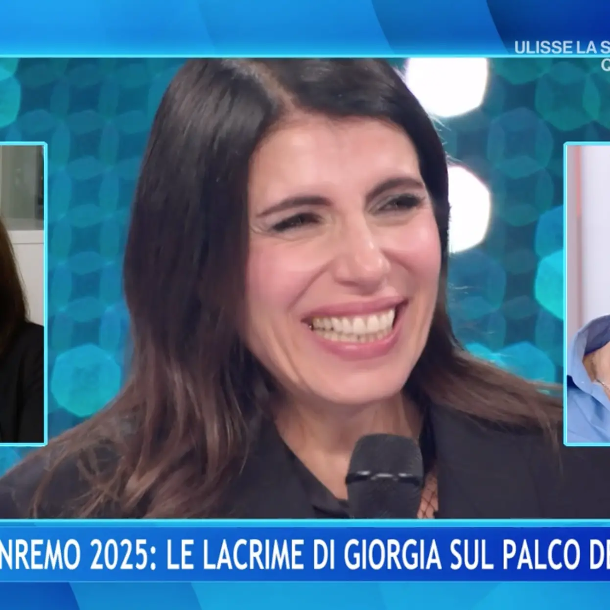 Siparietto tra i genitori di Giorgia in tv tra battute ed emozioni. \"Stiamo facendo una figura...\"