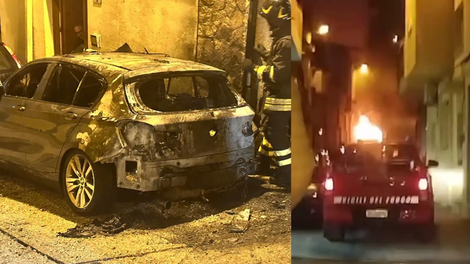 Ancora un'auto in fiamme a Siniscola: intervento dei Vigili del Fuoco in via Calabria