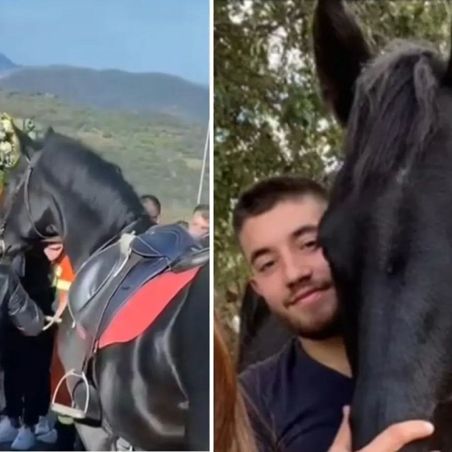 Ilbono si ferma per Marco Mameli: un corteo di dolore e affetto. Anche il suo cavallo al cimitero