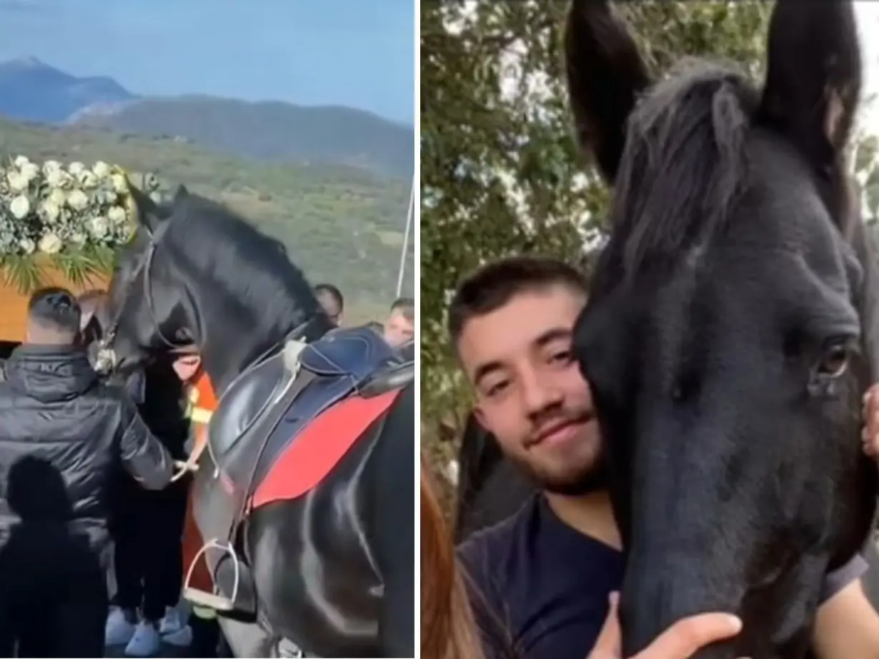 Ilbono si ferma per Marco Mameli: un corteo di dolore e affetto. Anche il suo cavallo al cimitero