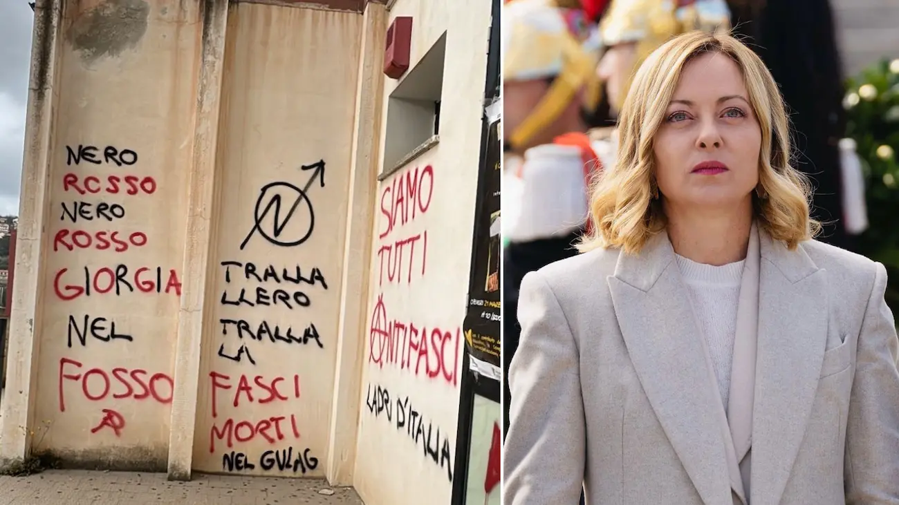 Scritte intimidatorie e minacce di morte alla premier Meloni a Ozieri