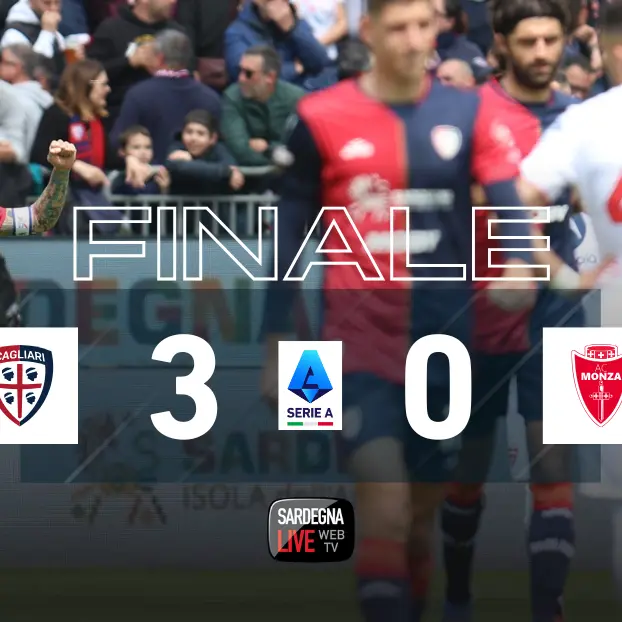 Cagliari - Monza 3-0, tre punti d'oro nella corsa salvezza