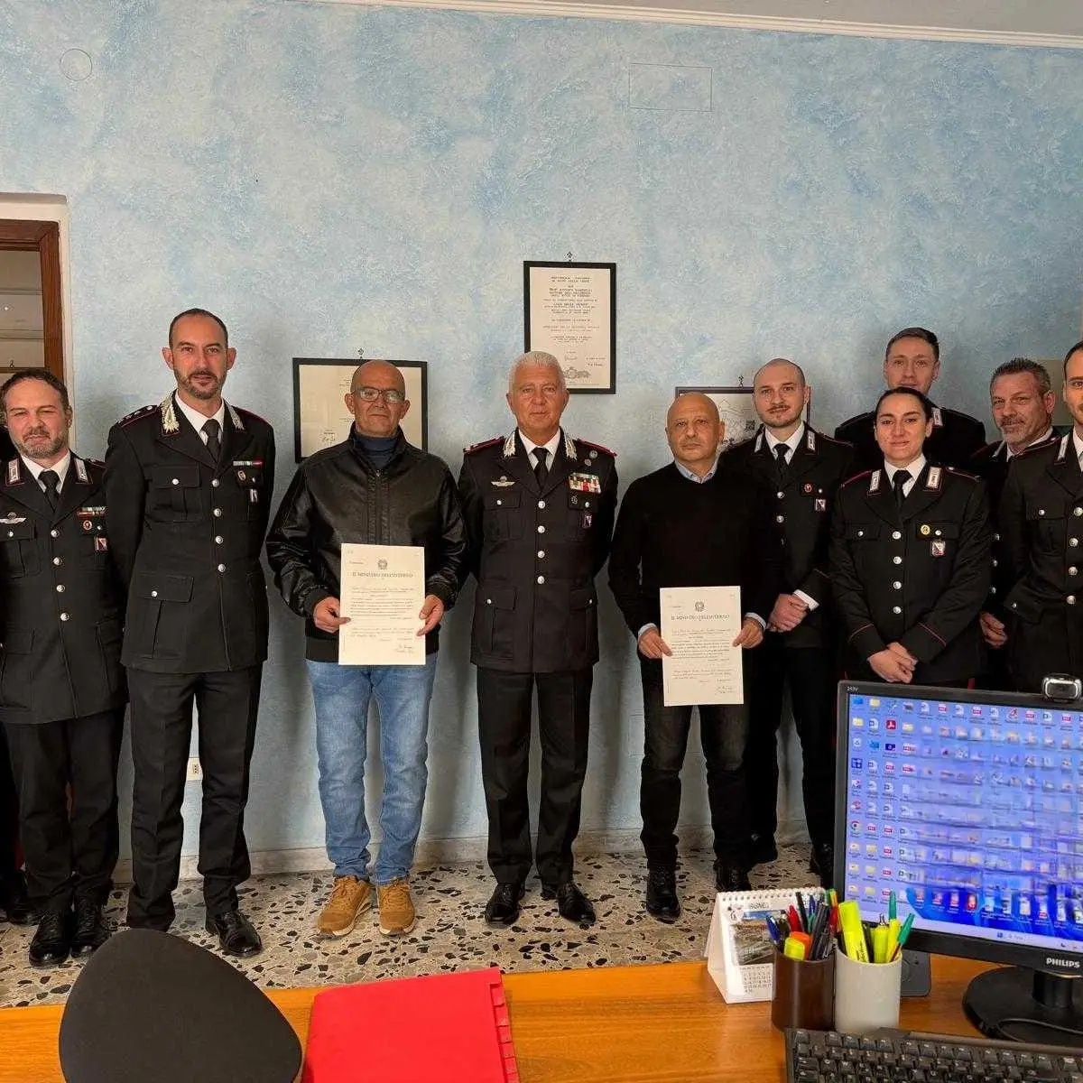 Eroismo e coraggio: a Dolianova riconoscimento ai carabinieri che salvarono vite a Ussana