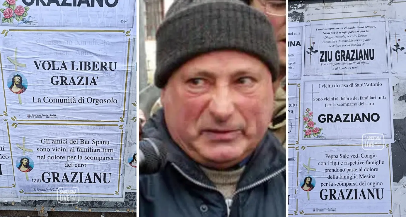 Funerali Graziano Mesina: chiesa gremita a Orgosolo per l'addio all'ex bandito