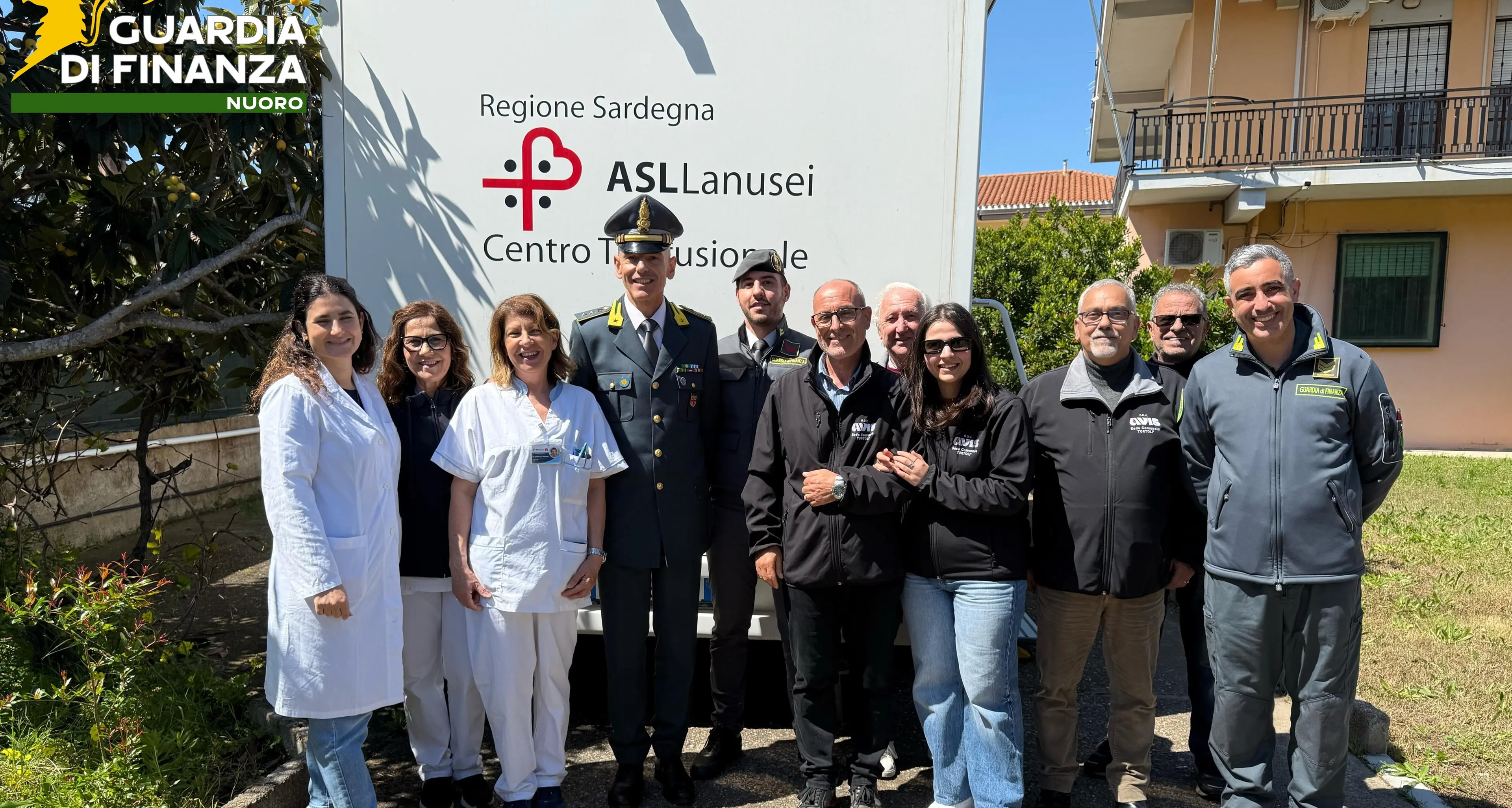 Solidarietà a Tortolì: la Guardia di Finanza protagonista della donazione di sangue