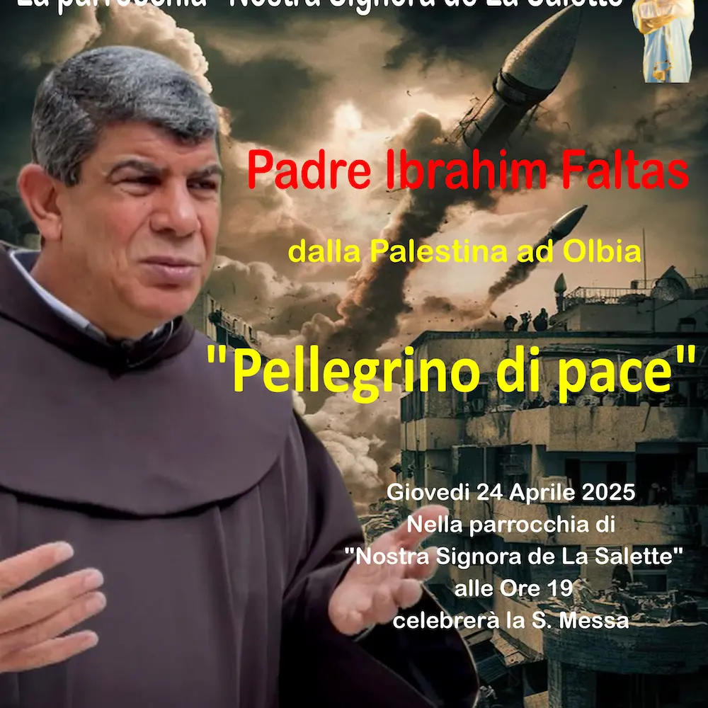 Padre Ibrahim Faltas porta un messaggio di pace a Olbia