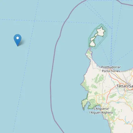 Terremoto di magnitudo 2.6 nel Mare di Sardegna: la scossa a ovest dell'Asinara