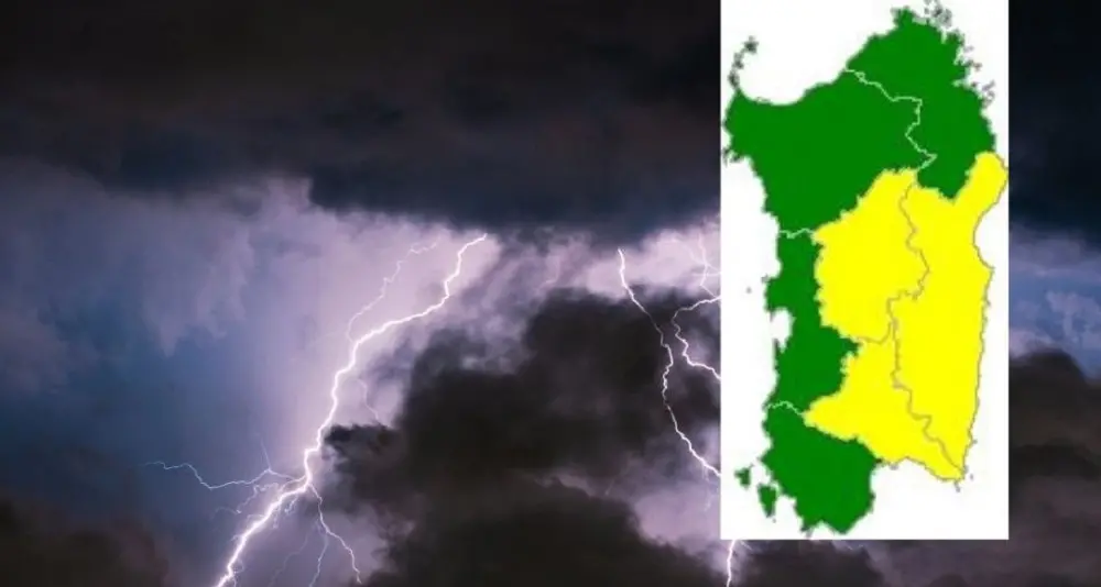 Temporali in Sardegna: diramata l'allerta meteo gialla