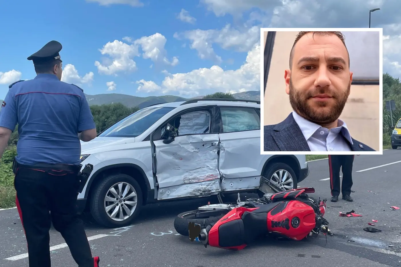Scontro con un’auto sulla Statale 293 a Nuxis, motociclista perde la vita