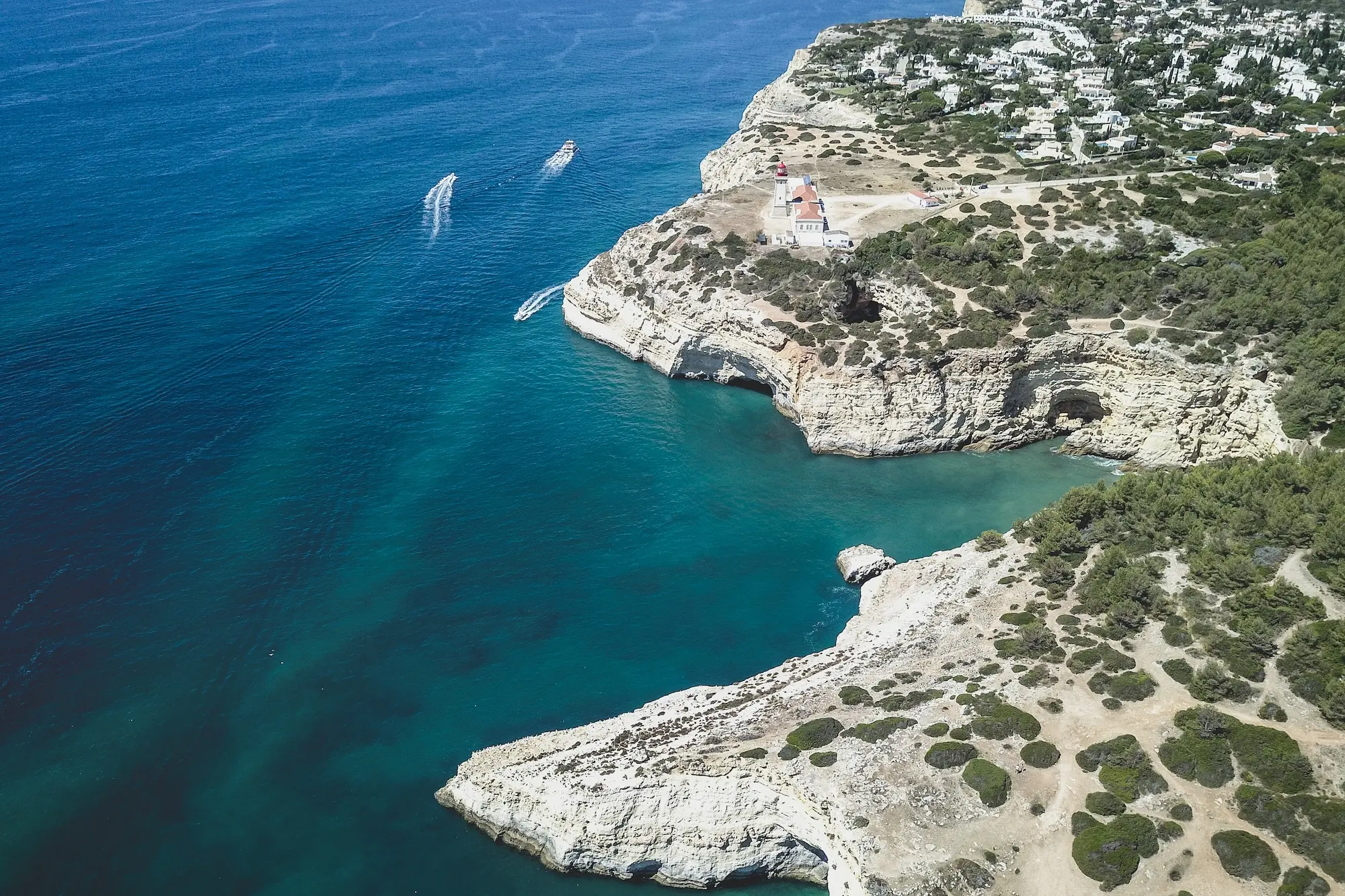 <p>The aerial view of the sea and the cliffs</p>\\n