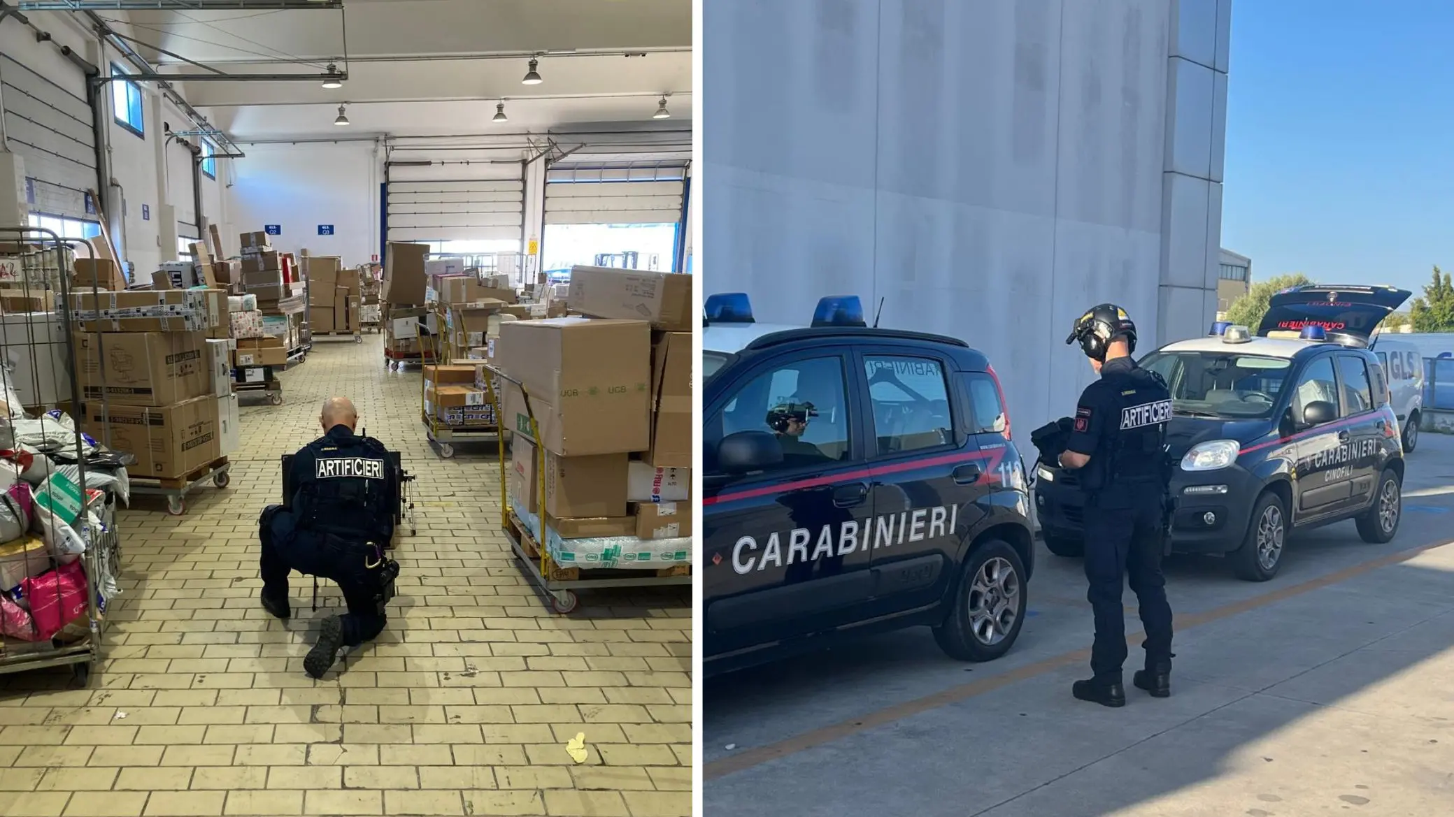 Allarme bomba a Elmas: evacuata la filiale GLS