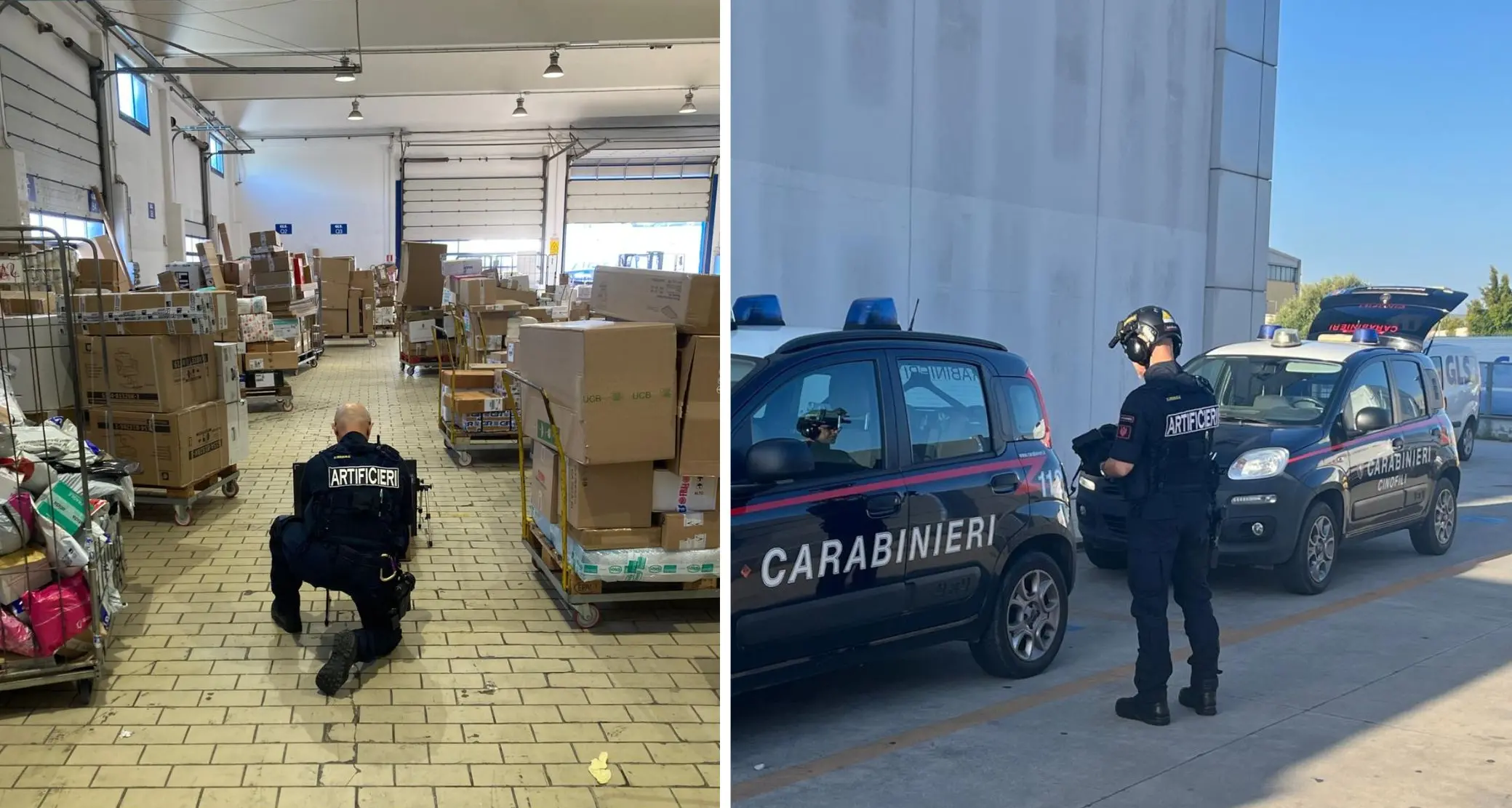 Allarme bomba a Elmas: evacuata la filiale GLS