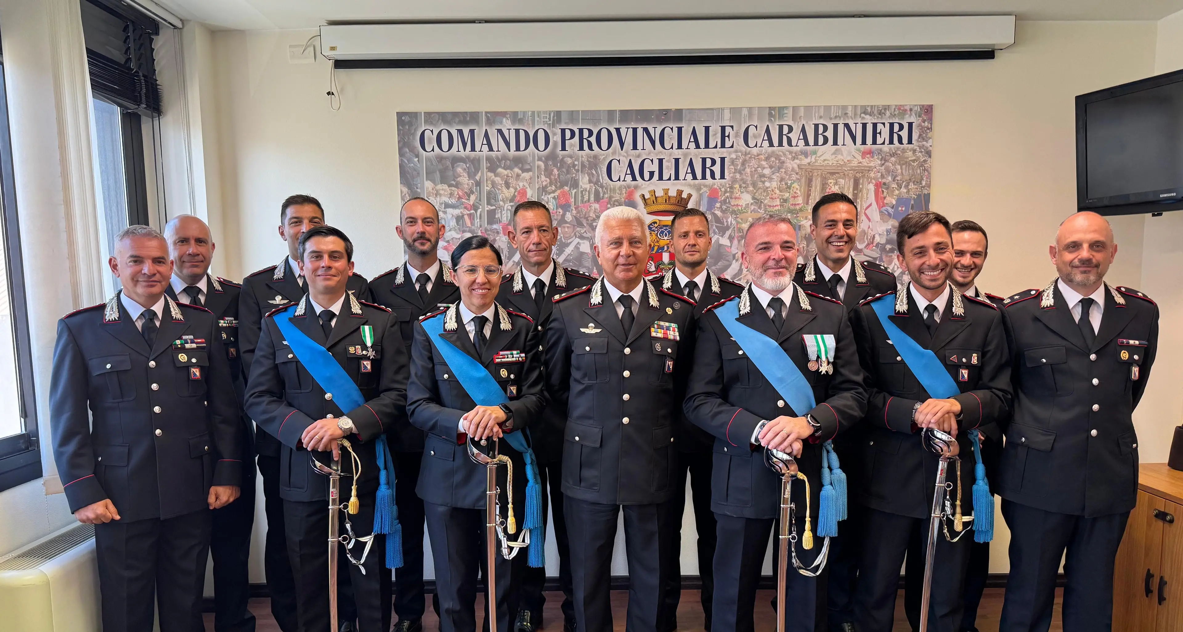 Promozioni al Comando Provinciale di Cagliari: quattro ufficiali insigniti dei nuovi gradi