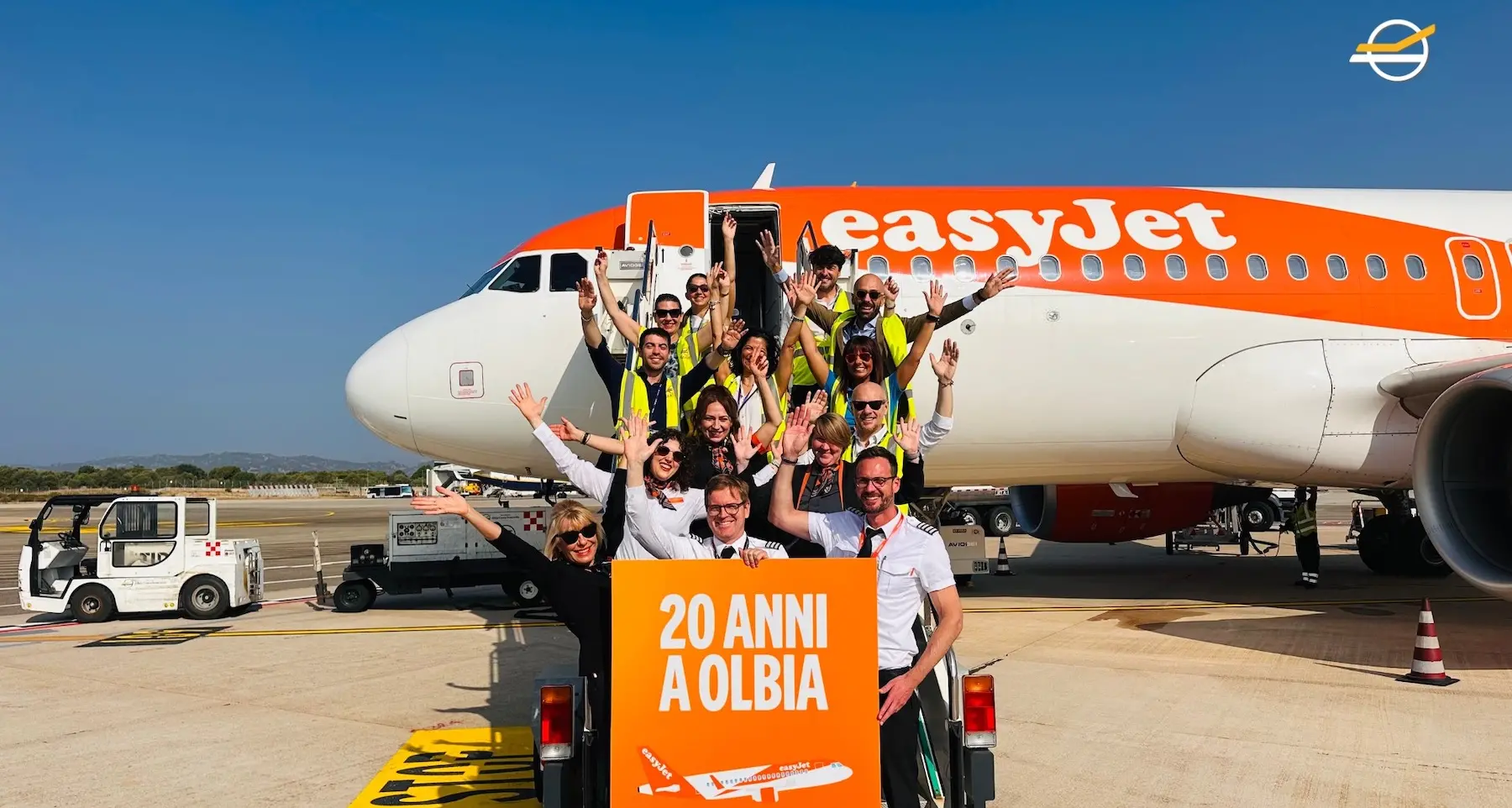 EasyJet festeggia i 20 anni a Olbia col traguardo di 1 milione di passeggeri