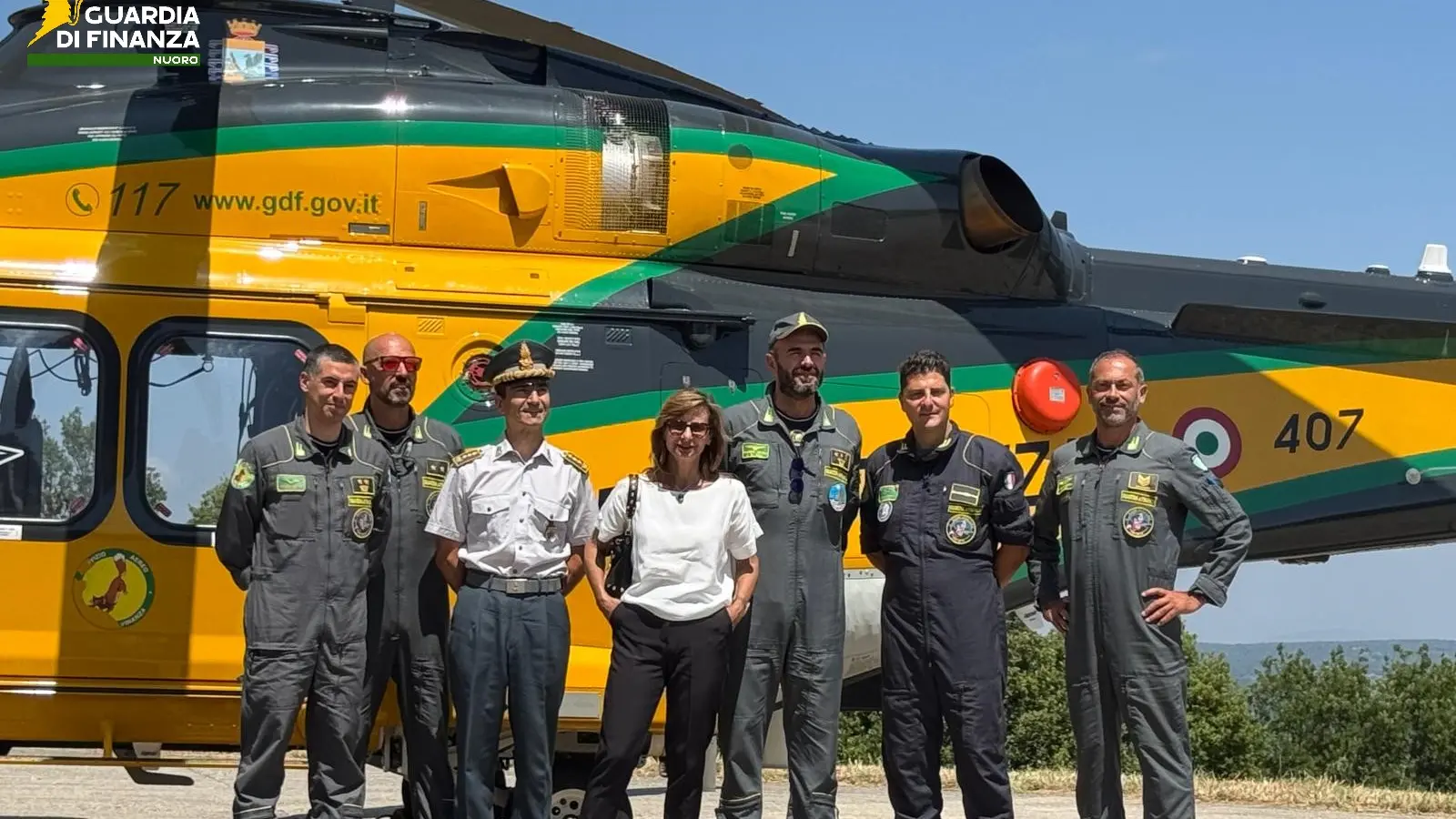 Il Prefetto di Nuoro in volo con la Guardia di Finanza: focus sulle tecnologie avanzate
