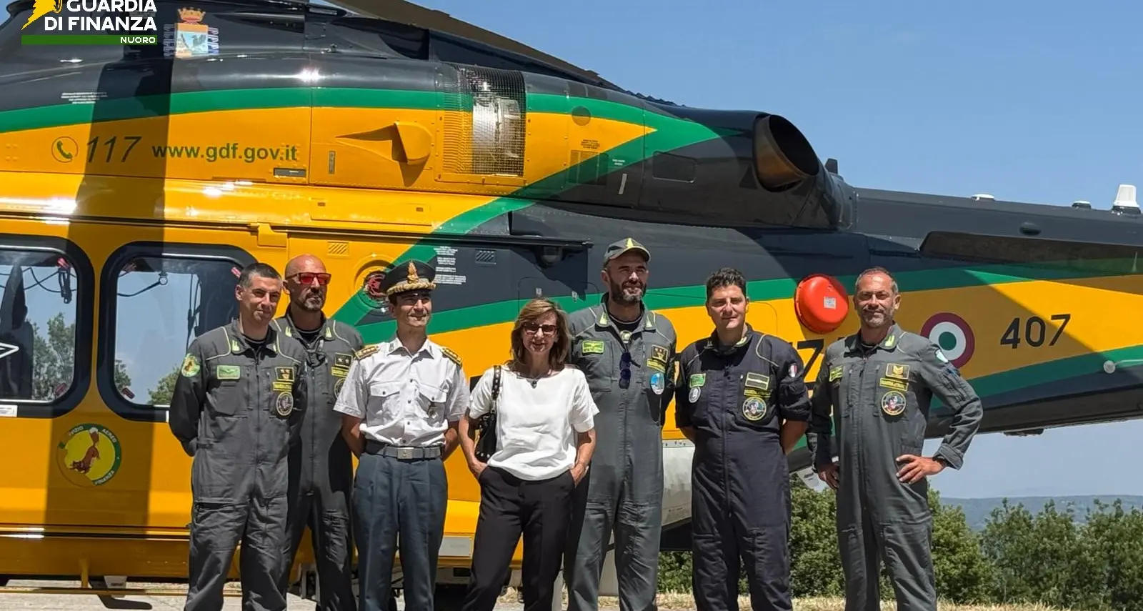 Il Prefetto di Nuoro in volo con la Guardia di Finanza: focus sulle tecnologie avanzate