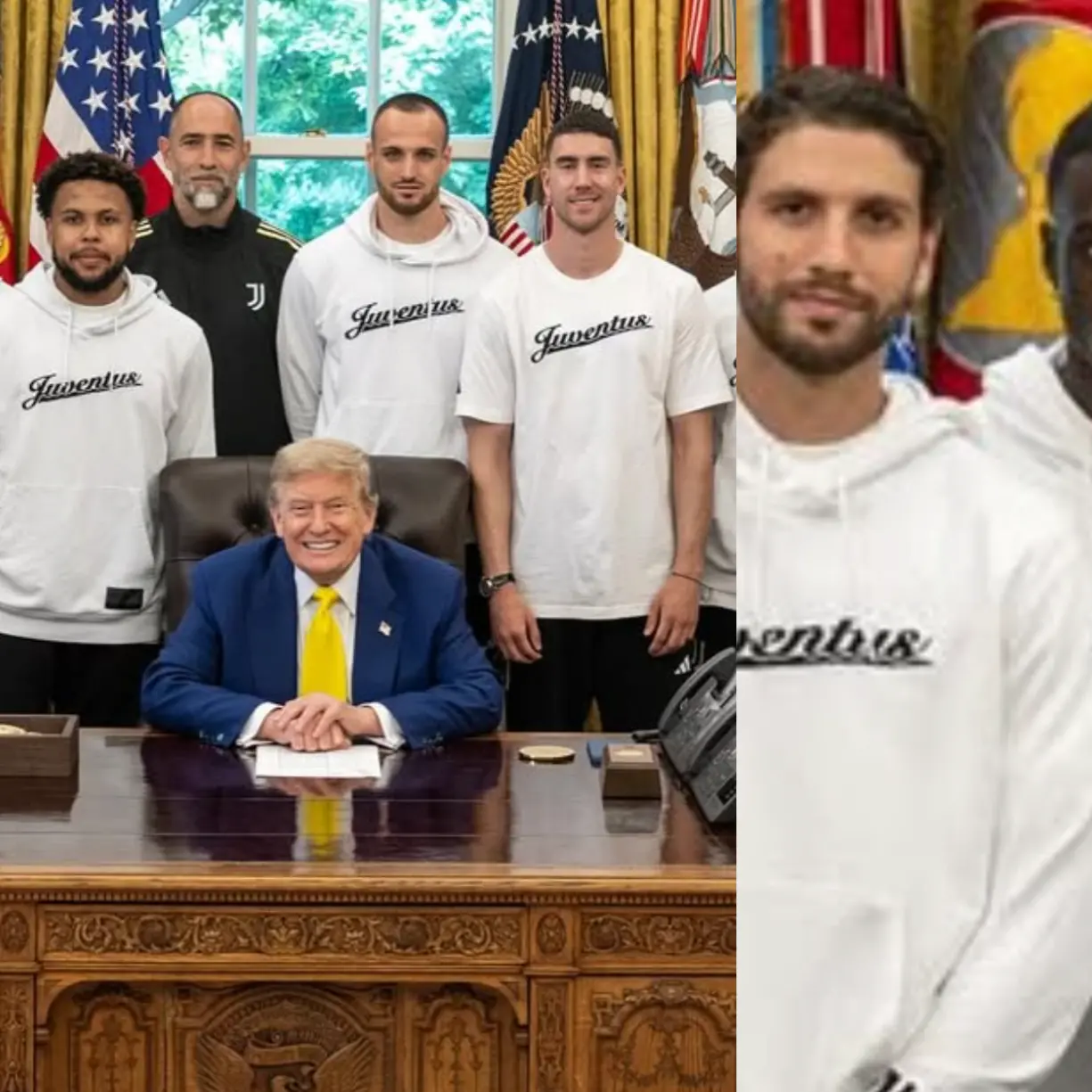 La Juve in visita da Trump, è polemica. Weah: \"Non è stata un'esperienza divertente\"