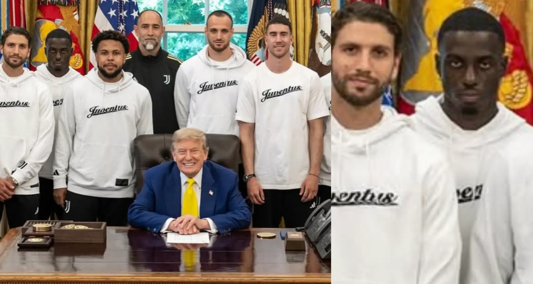 La Juve in visita da Trump, è polemica. Weah: \"Non è stata un'esperienza divertente\"