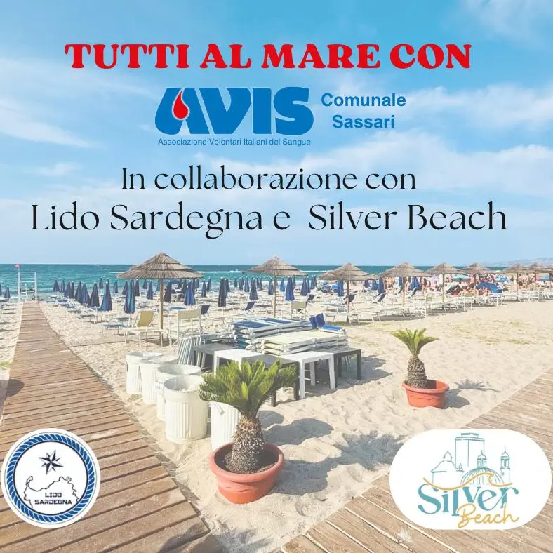 Avis Comunale Sassari, \"Tutti al mare con Avis\" per incentivare donazioni di sangue estive