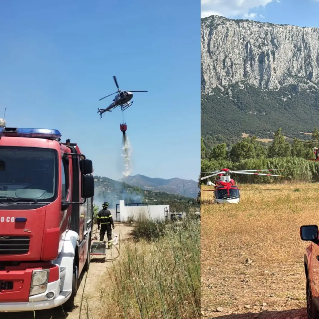 Incendio a Irgoli, fiamme minacciano le abitazioni: intervento decisivo dei Vigili del Fuoco