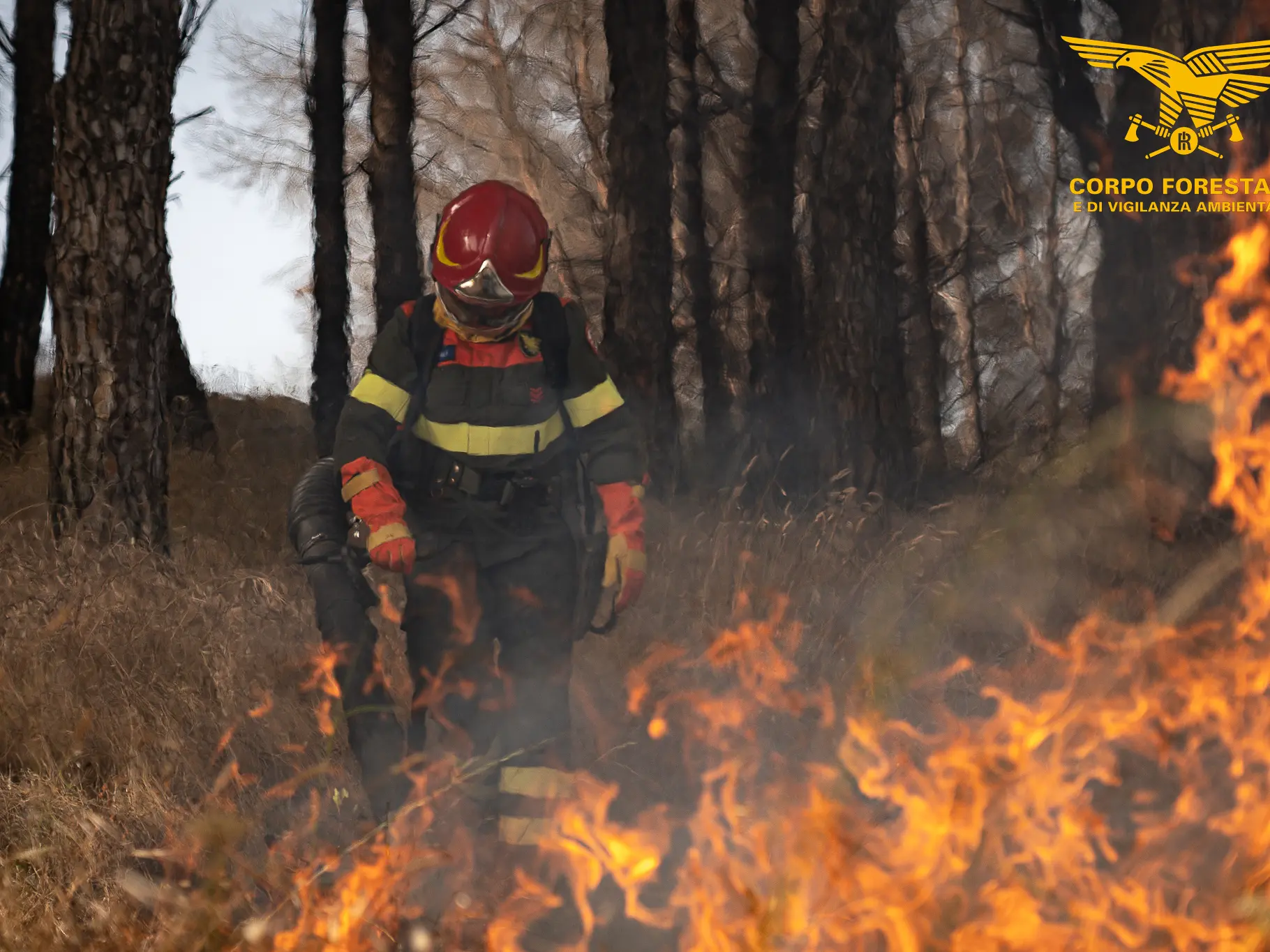 Vasto incendio a Villasor: elicottero in azione in località Cantoniera Sa Doda