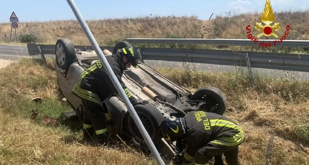 Auto fuori controllo a Villasor: conducente in gravi condizioni
