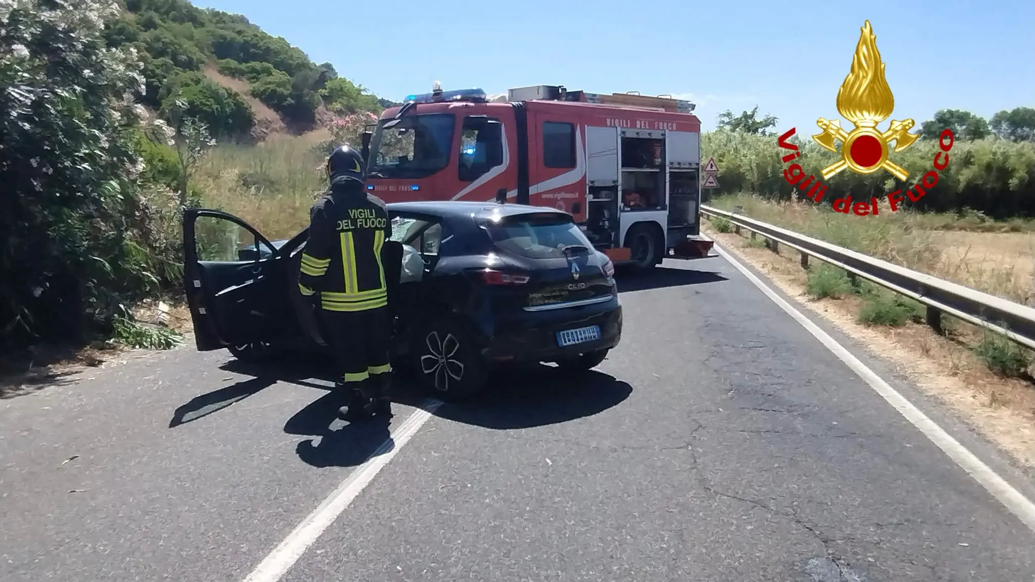Scontro tra auto e moto a Galtellì: quattro persone in ospedale