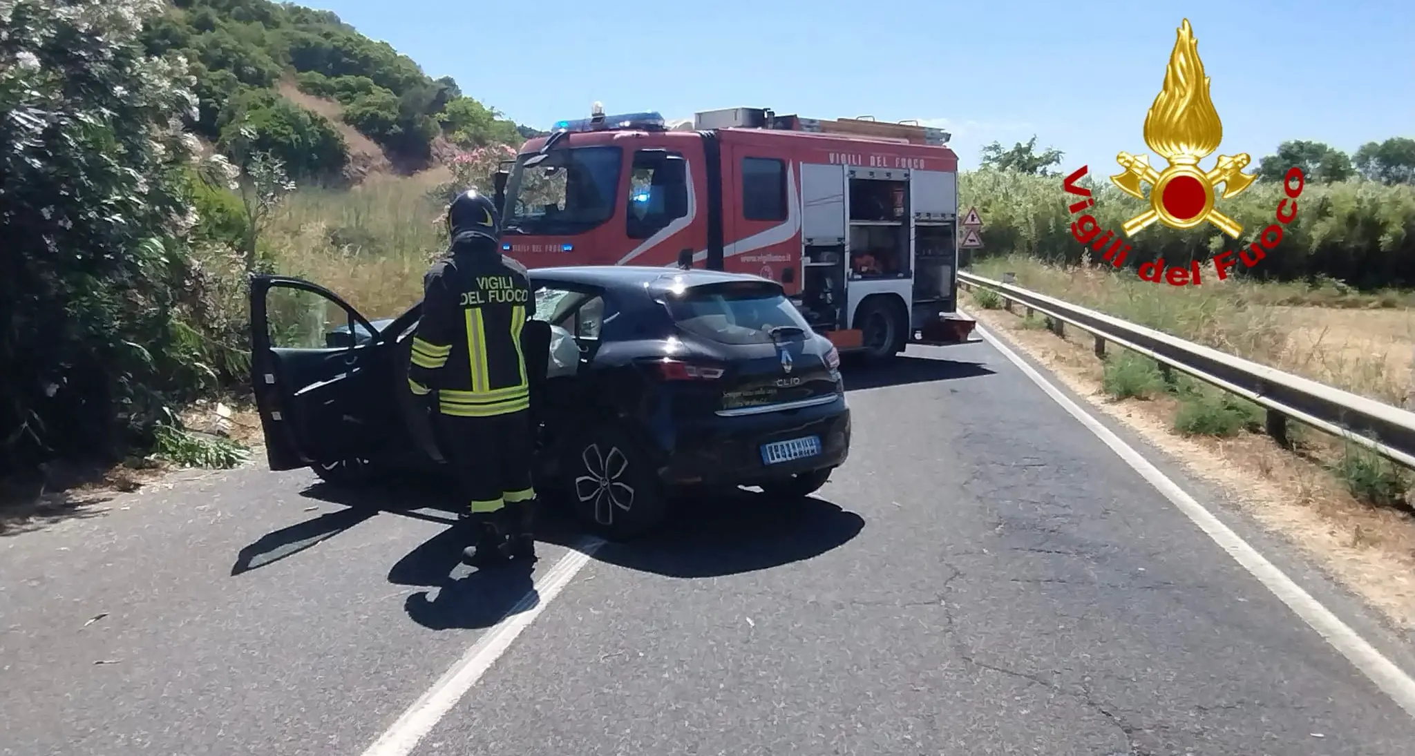 Scontro tra auto e moto a Galtellì: quattro persone in ospedale