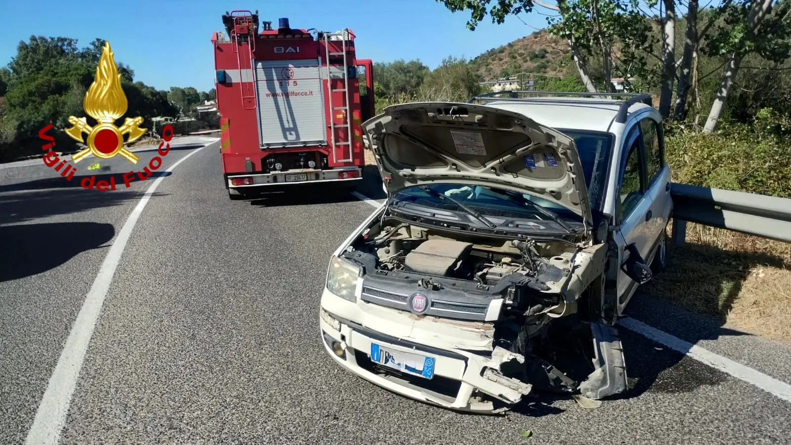 Auto fuori strada sulla Statale 125: incidente tra Orosei e Sos Alinos