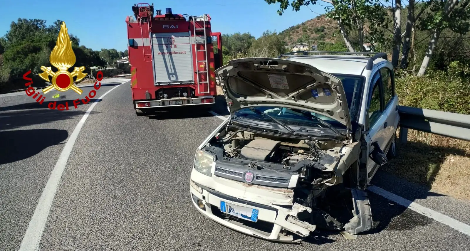 Auto fuori strada sulla Statale 125: incidente tra Orosei e Sos Alinos