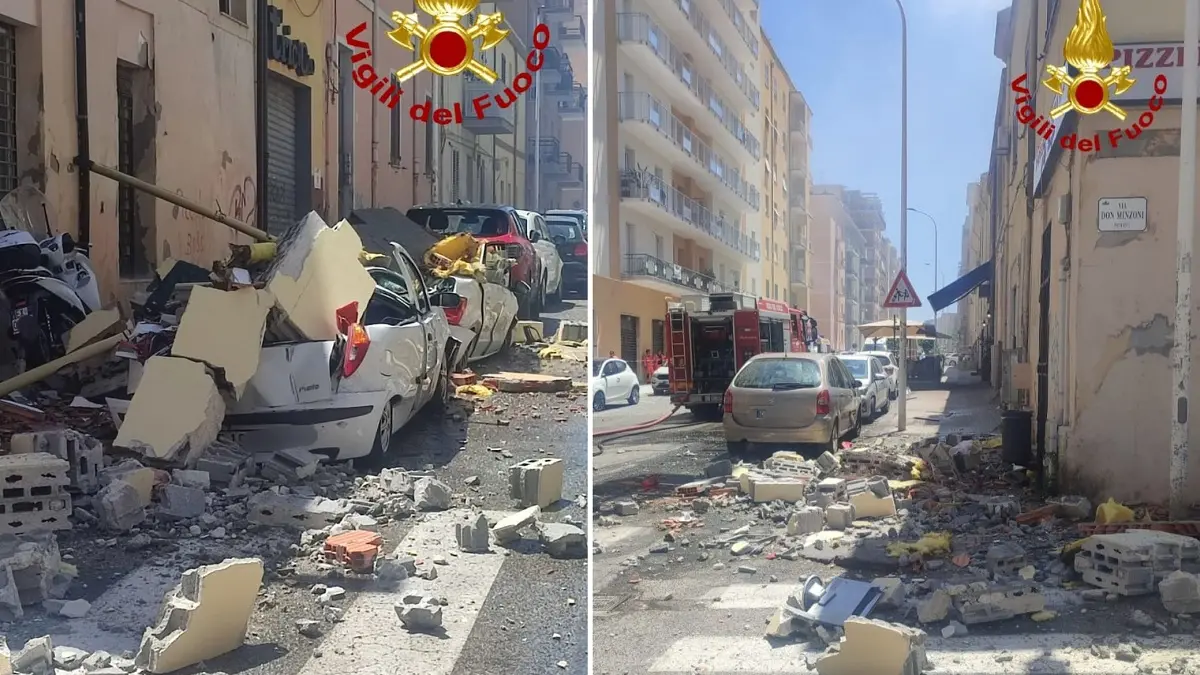 Esplosione a Sassari in palazzina: vigili del fuoco al lavoro per fuga di gas