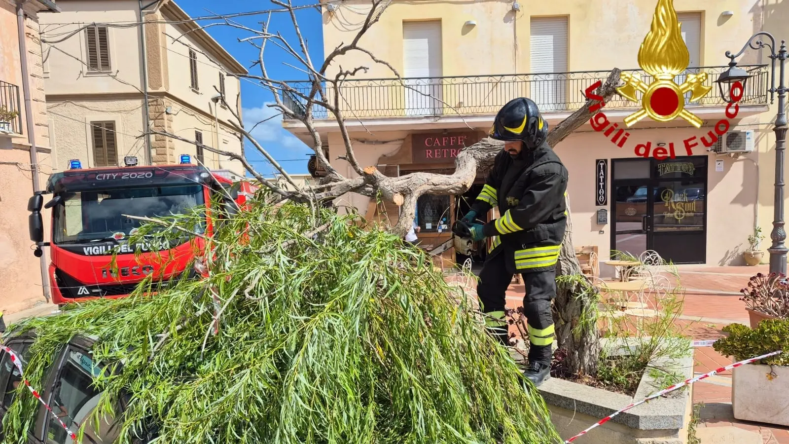Emergenza maestrale: incendi e alberi sradicati a La Maddalena