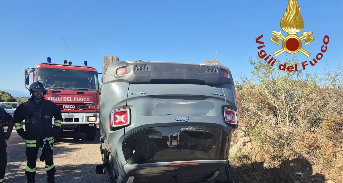 Auto fuori strada a Saltara: intervento dei Vigili del fuoco