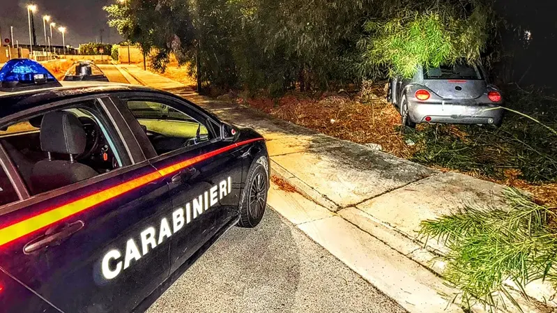 Inseguimento a Selargius: ubriaco al volante si schianta contro un albero e tenta la fuga