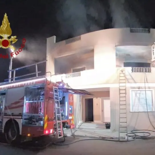 Appartamento prende fuoco: grande spavento nella notte a Quartucciu