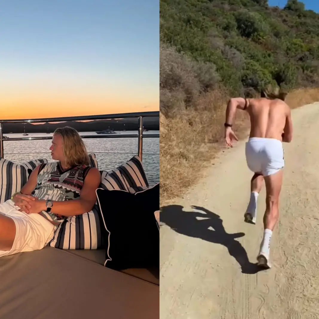 Haaland: il campione norvegese in Sardegna fra relax e allenamenti