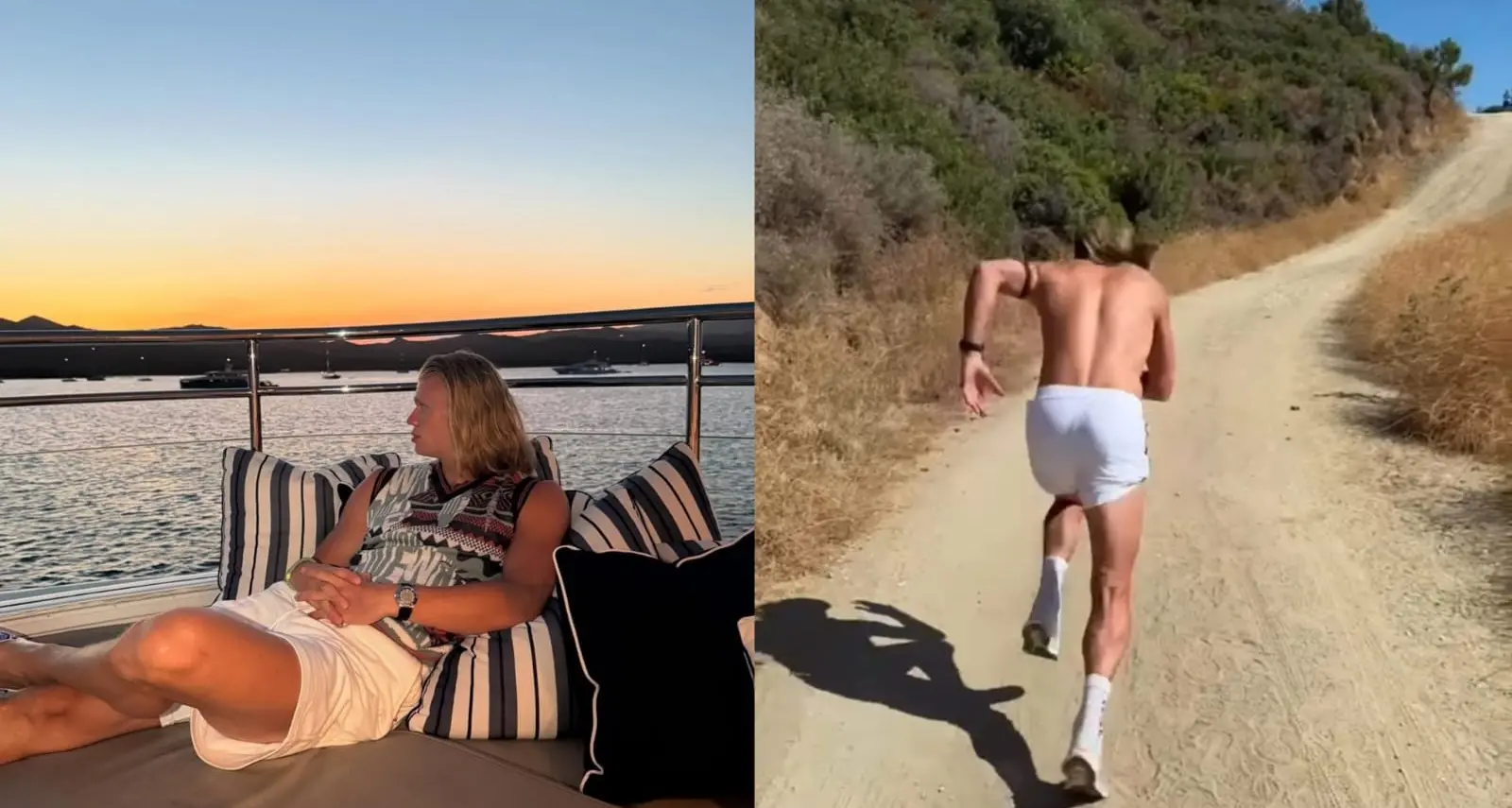 Haaland: il campione norvegese in Sardegna fra relax e allenamenti