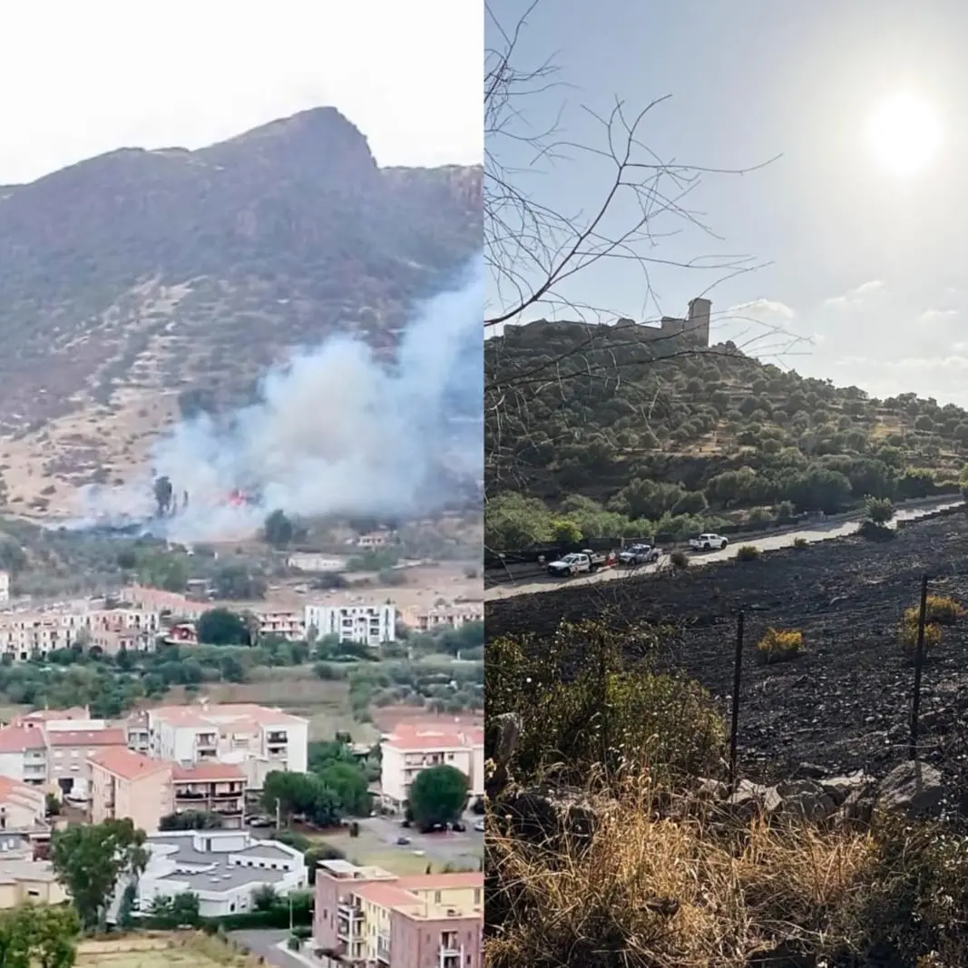 Incendio a Bosa, fiamme minacciano le case e una struttura ricettiva: \"Evitato il peggio\"