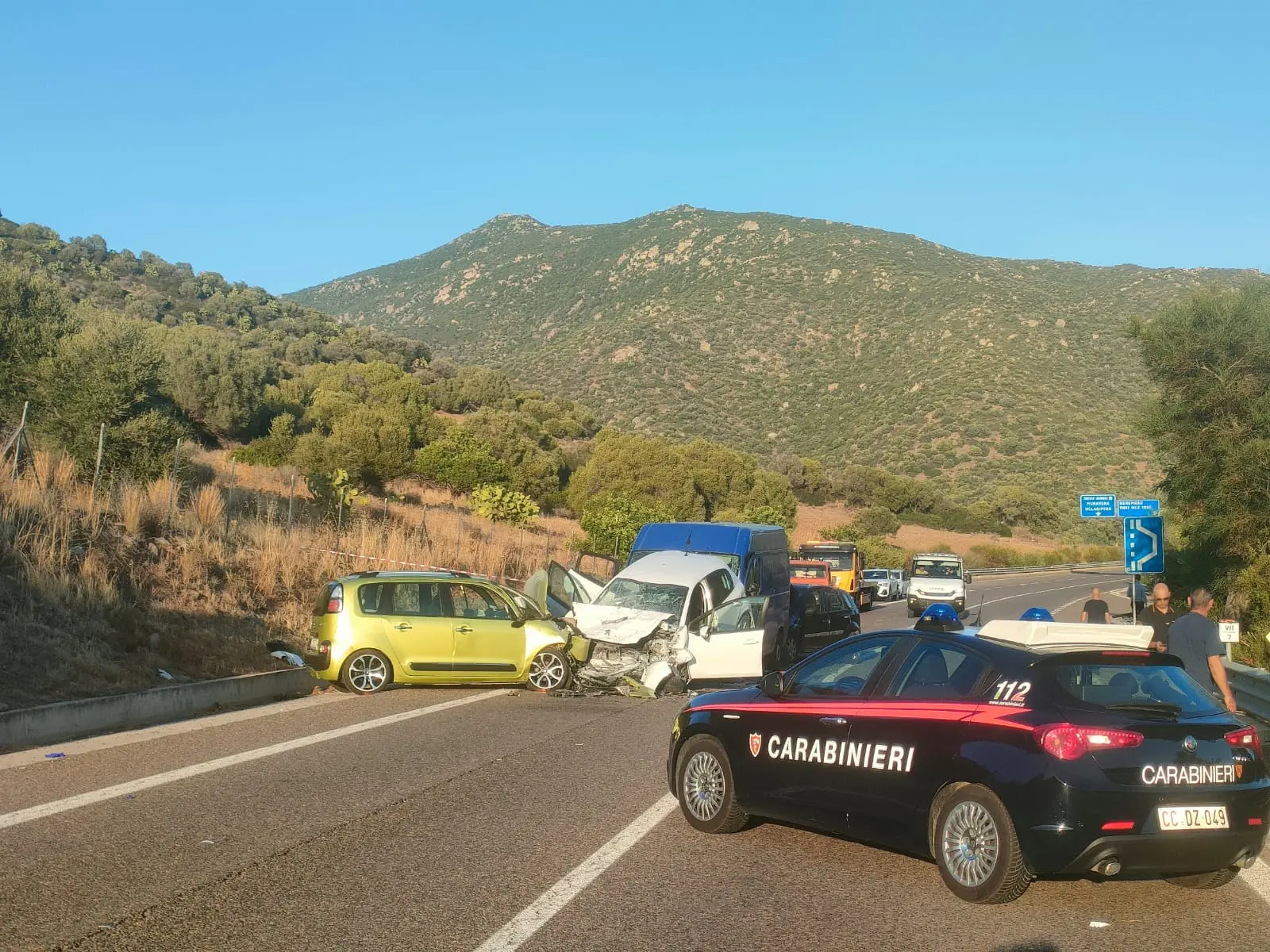 Grave incidente sulla SS125 a Maracalagonis: otto feriti, tre in elisoccorso al Brotzu