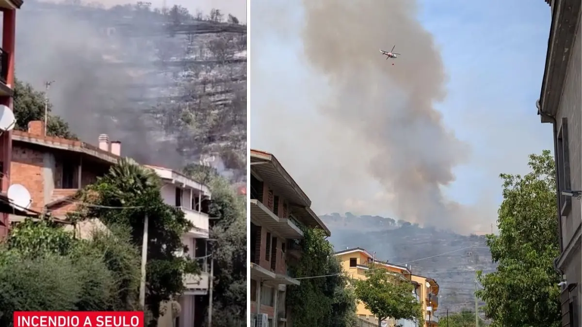 Maxi incendio a Seulo: evacuate 30 persone, fiamme domate