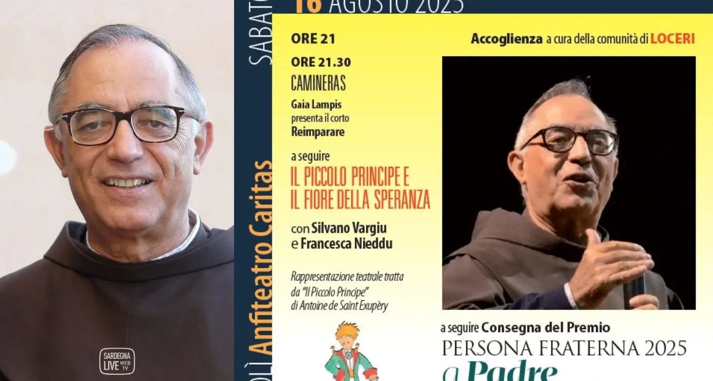 Premio Persona Fraterna 2025: il 16 agosto a Tortolì il riconoscimento a Padre Salvatore Morittu