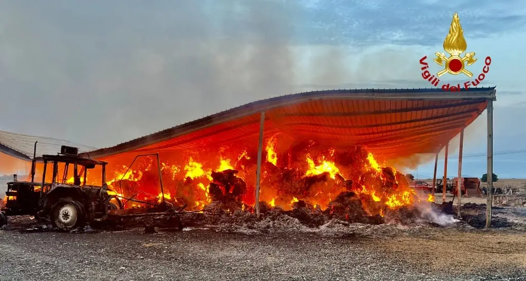 Incendio devasta azienda agricola vicino a Monastir: danni ingenti
