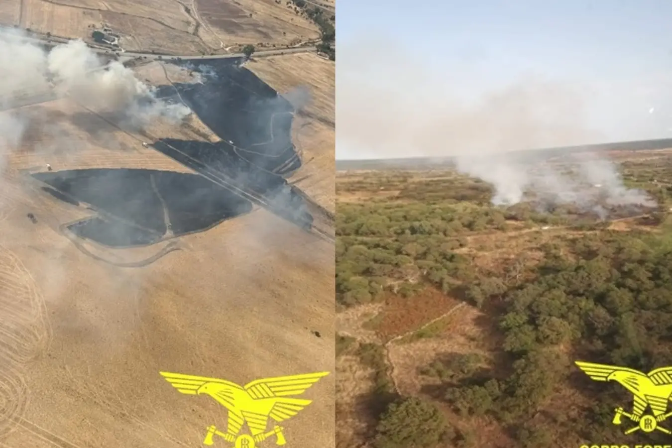 <p>Gli incendi a Ozieri e Sagama</p>\\n