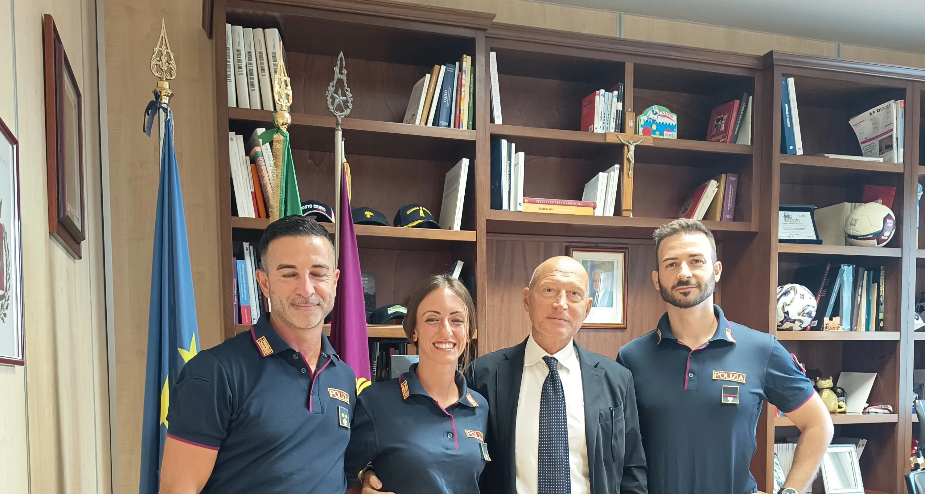 Sicurezza stradale: il Questore di Sassari in visita agli agenti feriti