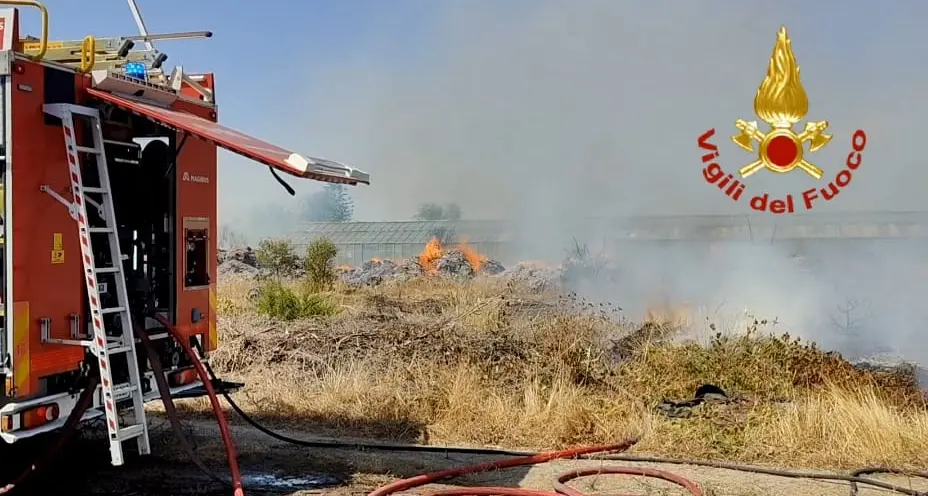 Incendio a Quartu Sant'Elena: Vigili del Fuoco in azione lungo la Provinciale 17 | IL VIDEO