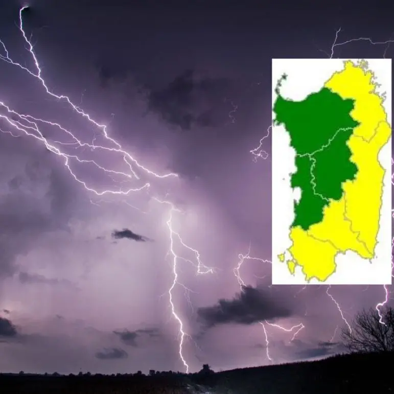 Temporali in Sardegna, allerta gialla sino a martedì sera