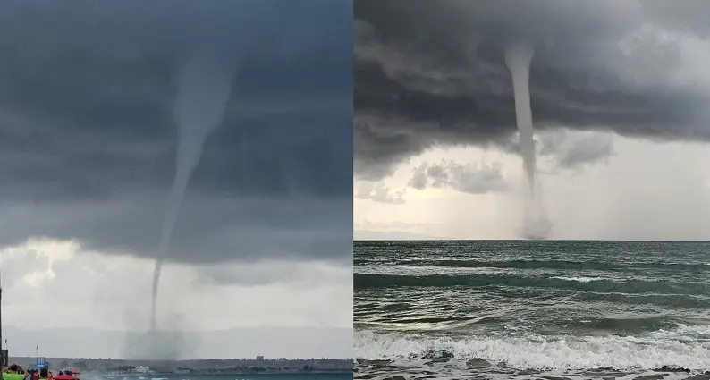 Cagliari, occhi puntati al cielo: spettacolare tromba marina preannuncia le perturbazioni